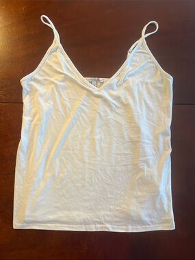Express BEST LOVED CAMI White V-Neck Camisole with Adjustable Straps